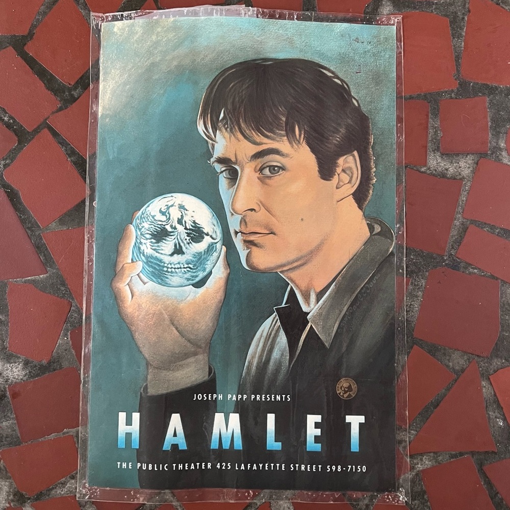 Rare 1968 Vintage Poster - Joseph Papp Presents Hamlet